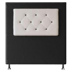 Cabeceira Solteiro 0,90m Havana Suede Preto com material sintético Bra