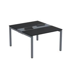 Mesa Plataforma Dupla com Pé de Aço para Coworking 110X140/2P PDC11/14/2P Preto/Grafito