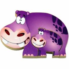 Quebra Cabeça Zoo Filhotes Hipopótamo Maninho Artesanatos
