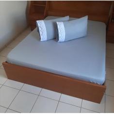 Jogo De Lençol Casal King Bordado Percal 400 Fios - Bordados Elza, Cin