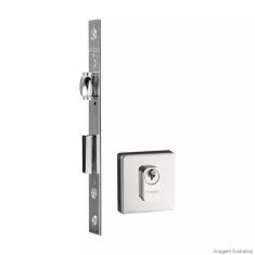 Fechadura Externa Quadrada Com Rolete 55mm Pado Cromado