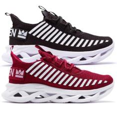 Kit 2 - Tênis Masculino Jaguar Oldsen Academia Corrida Fitness, Preto 