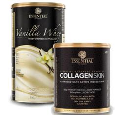 Kit Vanilla Whey Protein 900G + Collagen Skin 330G Essential - Essenti
