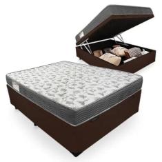 Cama Box Com Baú Casal + Colchão De Espuma D33 Ortobom ISO 100 65x138x188