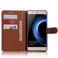 Capa carteira para Huawei Honor V8, capa carteira flip de couro PU premium com compartimento para cartão, suporte e fecho magnético [capa interna à prova de choque de TPU] Compatível com Huawei Honor