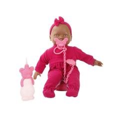 Boneca New Mini Bebê mania Xixi Negra