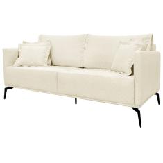 Sofa Liv 2 Lugares 160cm Pes Aço Linho 231 Perola Ezz