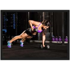 Quadro Decorativo Fitness Academias Pilates Decorações Com Moldura - V