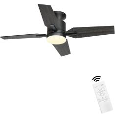 Ventilador de teto Ohniyou 40cm com luzes e controle remoto preto