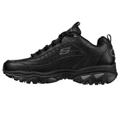 Skechers Energy Afterburn masculino, Preto, 14 Wide