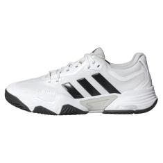 adidas Tênis masculino Solematch Control 2, Branco/Preto Azul Metálico/Prata Metálico, 45