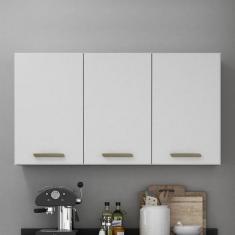 Armário Aéreo 120 cm 3 Portas São Luis Valdemóveis, Branco