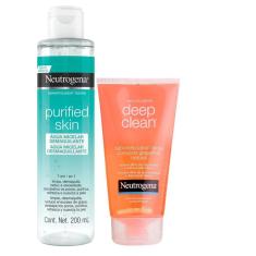 Kit Sabonete Facial Neutrogena Deep Clean Gel Grapefruit 150g + Água Micelar 7 Em 1 Neutrogena Purified Skin 200ml