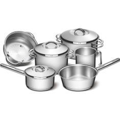 Conjunto De Panelas Aço Inox 6 Peças Solar