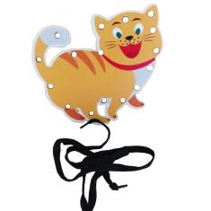 Alinhavo Infantil Gato Brinquedo Educativo E Pedagógico