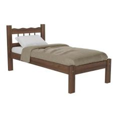 Cama Solteiro Madeira Maciça para Colchão 78/88 x 188cm Madri Multimóv