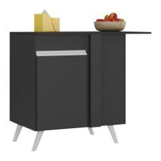 Balcão Cozinha de Canto 1 Porta Veneza Multimóveis MP3743.898 Preto/Br