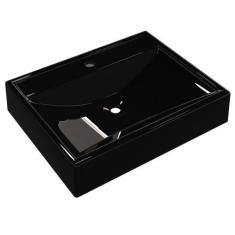 Cuba Pia de Apoio para Banheiro Retangular RT49 C08 Preto - Mpozenato,