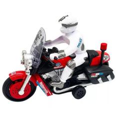Moto Policial Miniatura Fricção com Luz Som e Boneco - Tesla Store, Ve