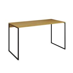 Mesa para Escritório Industrial Base Ferro Preto Tampo Mdp Canela 120x60