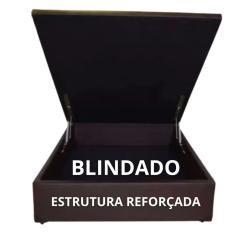 Cama box baú Solteirão 110 x 188 - Estrutura Reforçada com blindagem