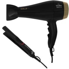 KIT GAMA - SECADOR GOLD ION 2200W 220V + PRANCHA ELEGANZA PLUS CERAMIC