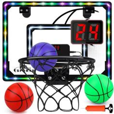 Aro de Basquete Indoor LED Biulotter para Crianças - com 3 Bolas