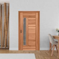 Kit Porta de Madeira PE34 Esel 213cmx94,5cmx12cm Esquerda