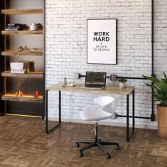 Mesa para Escritório Office Estilo Industrial 1,35m Kuadra - Compace D