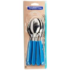 Conjunto Colher Mesa Inox 12pcs Leme Azul Tramontina