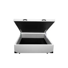 Base Box Baú Viúva Belos Sonhos Sintético Branco 41x128x188