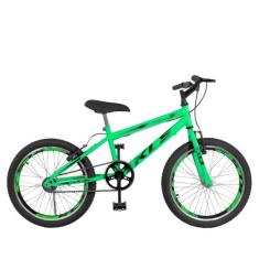Bicicleta Aro 20 Kls Free Gold V-Brake Mtb, Verde chiclete, Preto