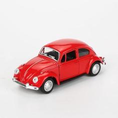 Miniatura Coleção Fusca Vermelho 1967  Clássico Escala 1/32 - Kinsmart