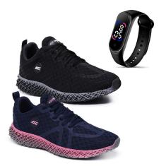 Combo 2 Pares de Tênis para Desafios Diários + Relógio Digital-Unissex