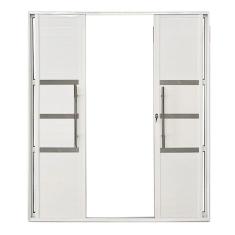 Porta Sacada Lambril 4 Folhas 210 X 150 De Alumínio Branco