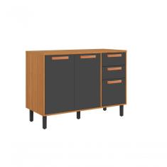 Balcão 3 Portas 2 Gavetas 120cm Com Tampo Nápoles - Itatiaia