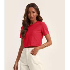Blusa Básica Feminina Cotton Leve Rovitex Vermelho, G, Vermelho