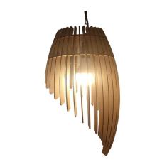 Lustre Luminária Pendente De Madeira Mdf Mod. Orbit