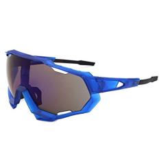 Óculos De Sol Bike Ciclismo Esportivo Proteção Uv 400 Espelhado (Azul)