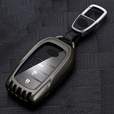 TPHJRM Porta-chaves do carro Capa de liga de zinco inteligente, adequada para Toyota Crown Highlander Camry RAV4 Carola Leling Prado 2020, Porta-chaves do carro ABS Smart porta-chaves do carro