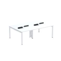 Mesa de Plataforma Dupla para 4 Pessoas Corporativa 110X140/4P Branco