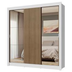 Guarda-roupa Casal 3 Portas de Correr com Espelhos Nobre Madesa