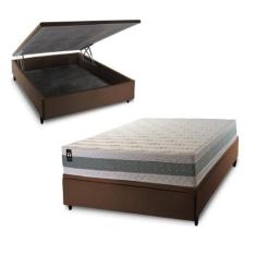 Conjunto Box Baú Oxford Verde 138x188x74 Espuma D33 - King House