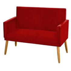 Namoradeira Nina Decorativa 2 Lugares Suede Marsala - Maitê Moda Casa