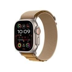 Apple Watch Ultra 2 GPS + Cellular, Caixa Natural de Titânio de 49 mm, Pulseira Loop Alpina Canela, Tamanho M - MX4F3BE/A