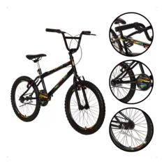 Bicicleta Cross Aro 20 Freio V-brake Com Apoio Lateral Preto Fosco Vellares