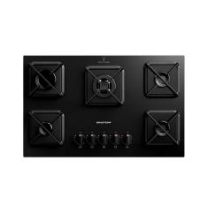Cooktop a Gás Brastemp em Vidro Temperado com 05 Bocas Preto - BDS75AE