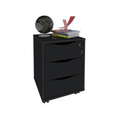 Gaveteiro 3 Gavetas com Chave Face Home Office - Artany