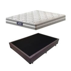 Cama Box Viúva e Colchão Vegas Molas Ensacadas Probel Marrom
