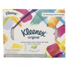 Lenço Kleenex Caixinha Com 50 Folhas Kit Com 12